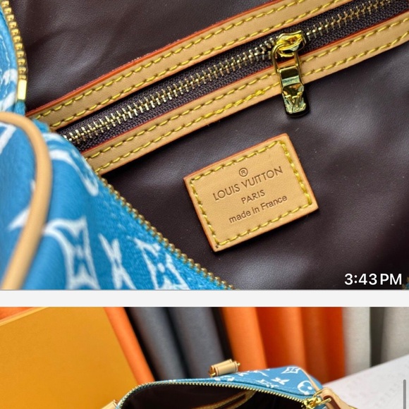 COPY - Louis Vuitton Blue Satchel - Picture 9 of 10